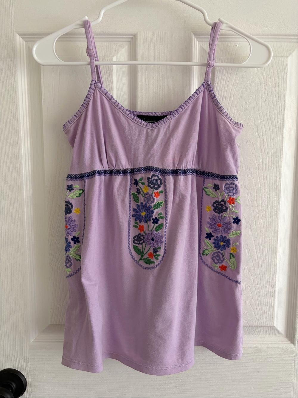 INC International Concepts Lilac Embroidered Floral Cami
